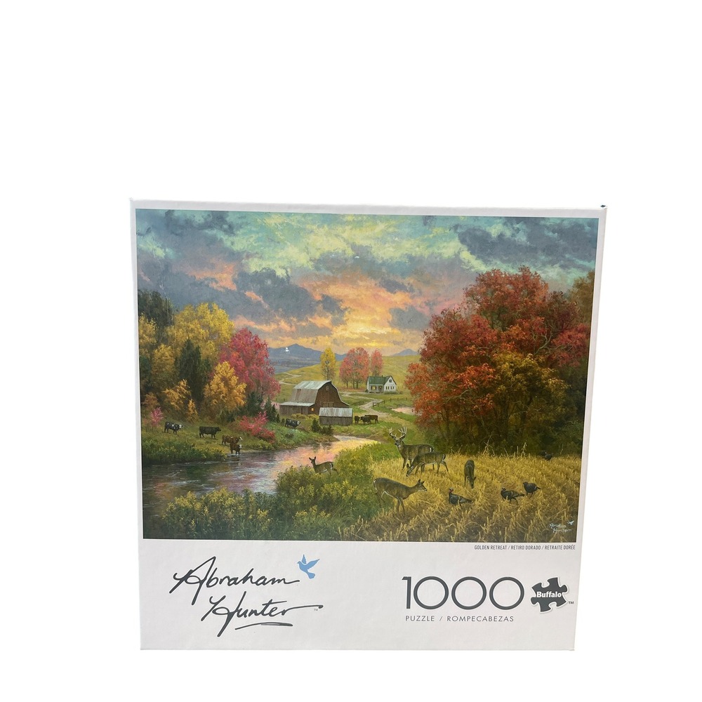 Buffalo Games Jigsaw Puzzle Unisex 1000 Piece Multicolor Golden‎ Retreat Hunter